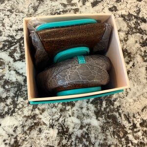 Tieks slate gray croc ballet flats LIKE NEW